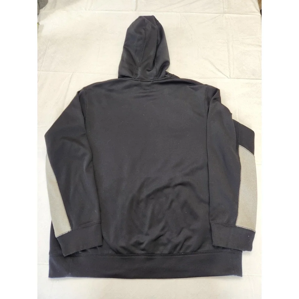 Nike Therma-Fit Hoodie Mens Large Black Pullover Fleece Swoosh‎ Logo Athletic
